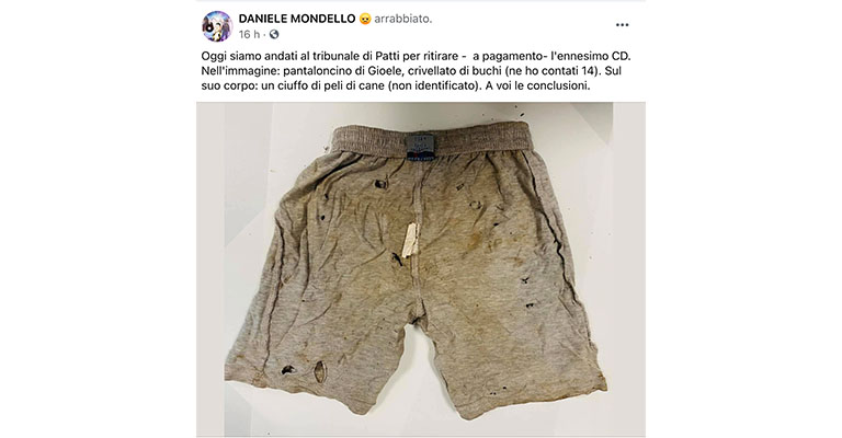 Papà del bimbo pubblica i pantaloncini, Giole